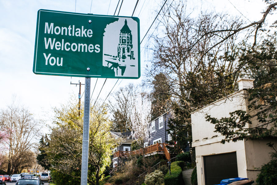 Montlake Welcomes You sign.