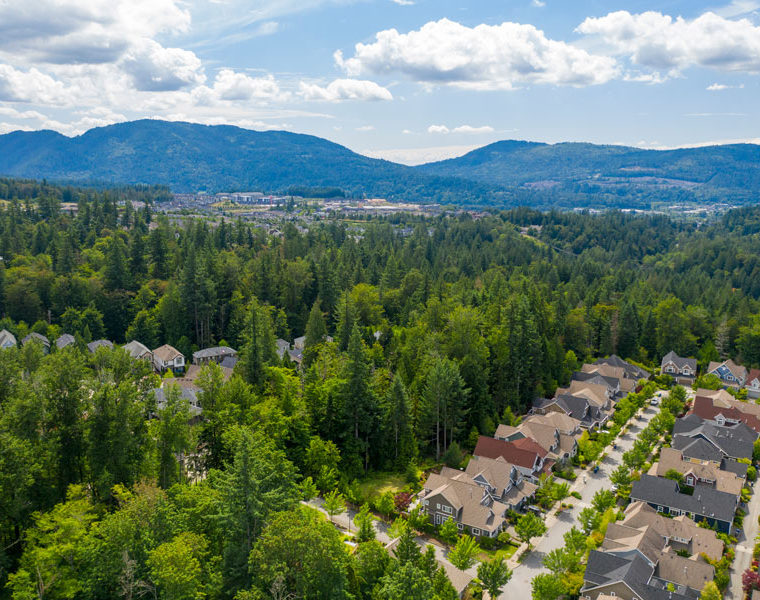 Aerial view of Issaquah.