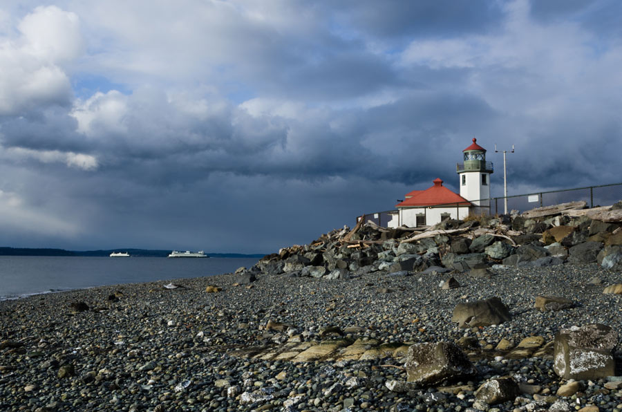 Lighthouse on Alki Beach.