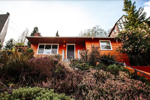 image of an orange house